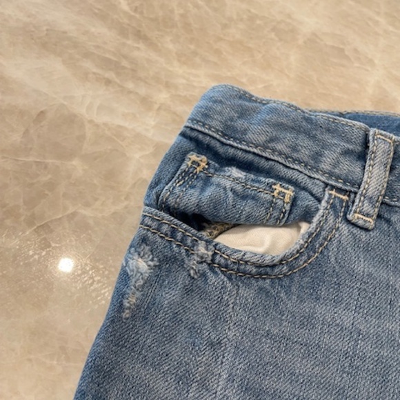Baby Gap Distressed and Printed Girlfriend Jeans, Size 4 years - Picture 4 of 6
